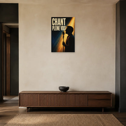 Affiche Chanteur - Pleine voix dans une entrée ou un couloir - Art Virtuoso