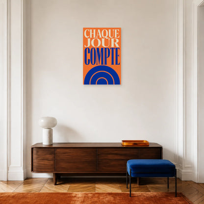 Affiche Chaque jour compte – Soleil en mouvement dans une entrée ou un couloir - Art Virtuoso