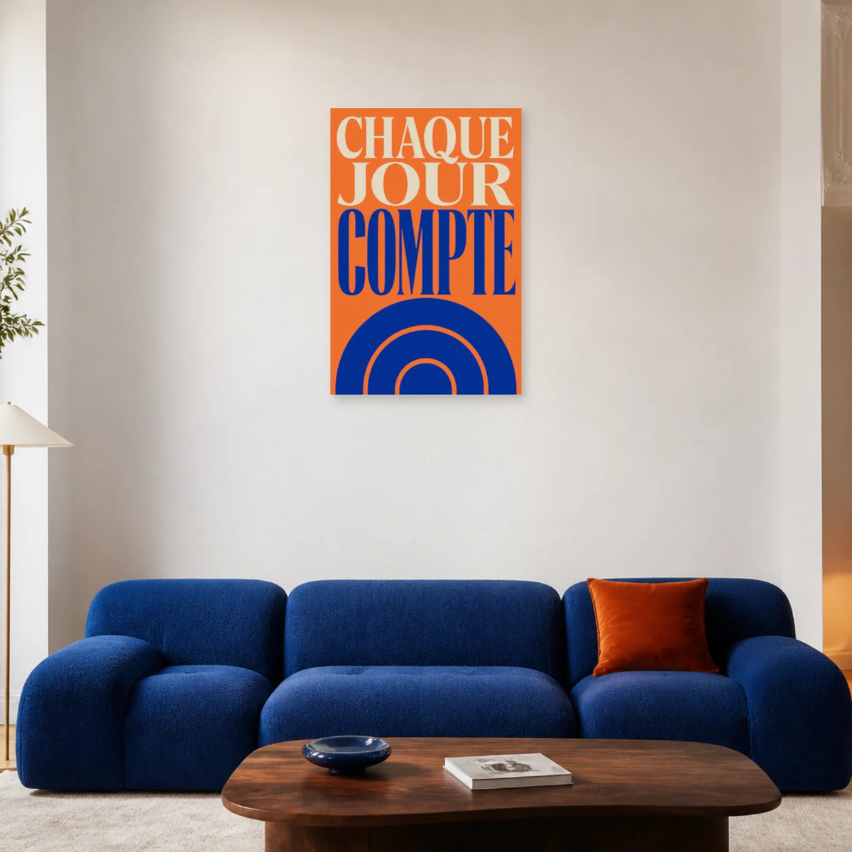 Affiche Chaque jour compte – Soleil en mouvement dans un salon - Art Virtuoso