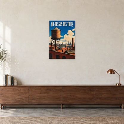 Affiche Château d’eau - Au-dessus des toits dans un bureau - Art Virtuoso