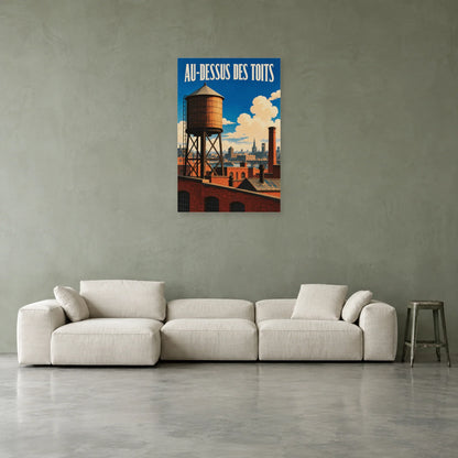 Affiche Château d’eau - Au-dessus des toits dans un salon - Art Virtuoso