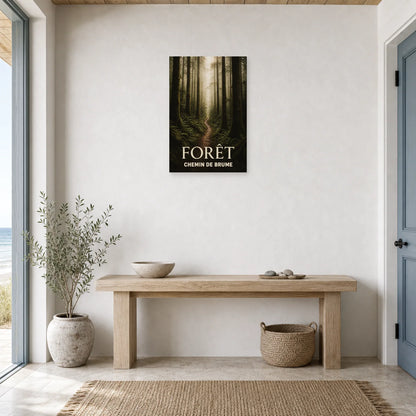 Affiche Forêt – Chemin de Brume dans une entrée ou un couloir - Art Virtuoso