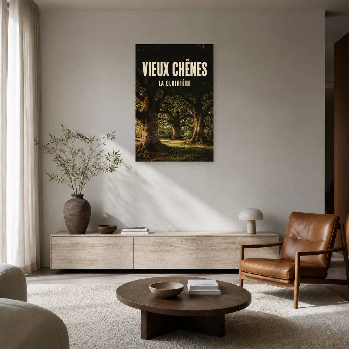 Affiche Vieux chênes – La clairière dans un salon - Art Virtuoso
