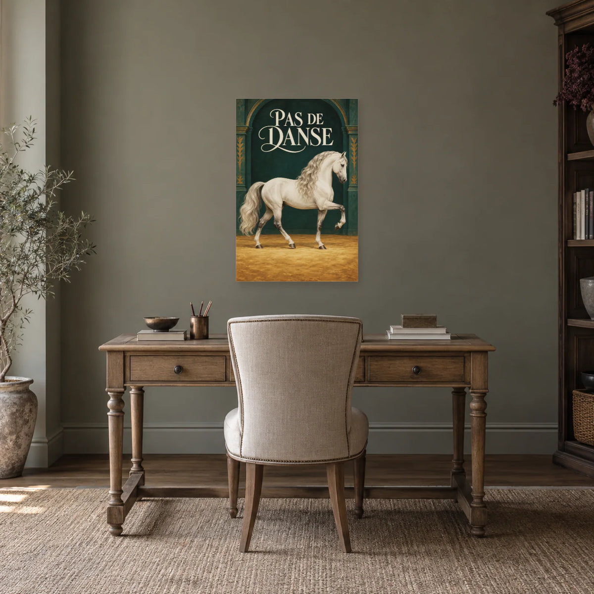 Affiche Cheval andalou - Pas de danse dans un bureau - Art Virtuoso
