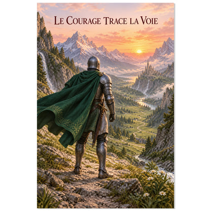 Cape verte et sentier sous un soleil bas, affiche 60 × 90 cm