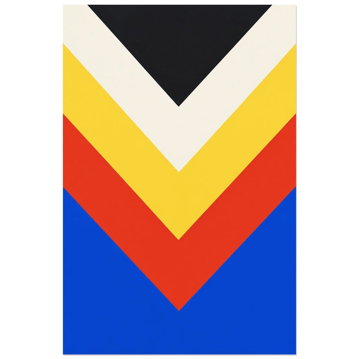 Affiche Chevrons - Cadence, illustration géométrique / aplats graphiques verticale, format 30 × 45 cm