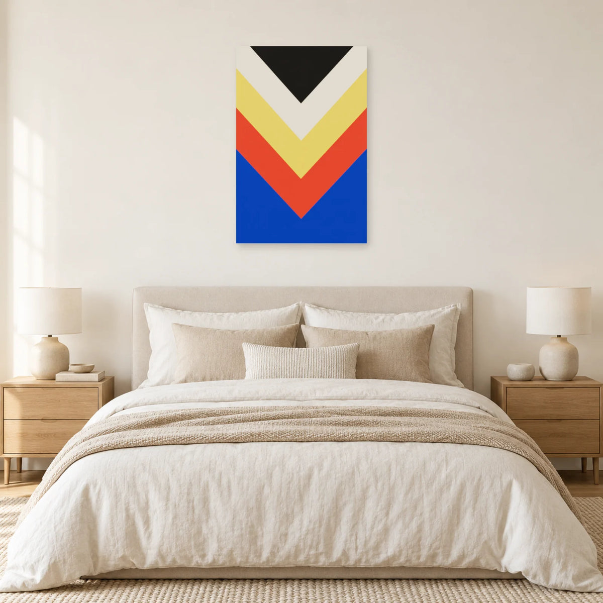 Affiche Chevrons - Cadence dans une chambre - Art Virtuoso