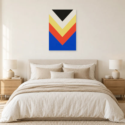 Affiche Chevrons - Cadence dans une chambre - Art Virtuoso