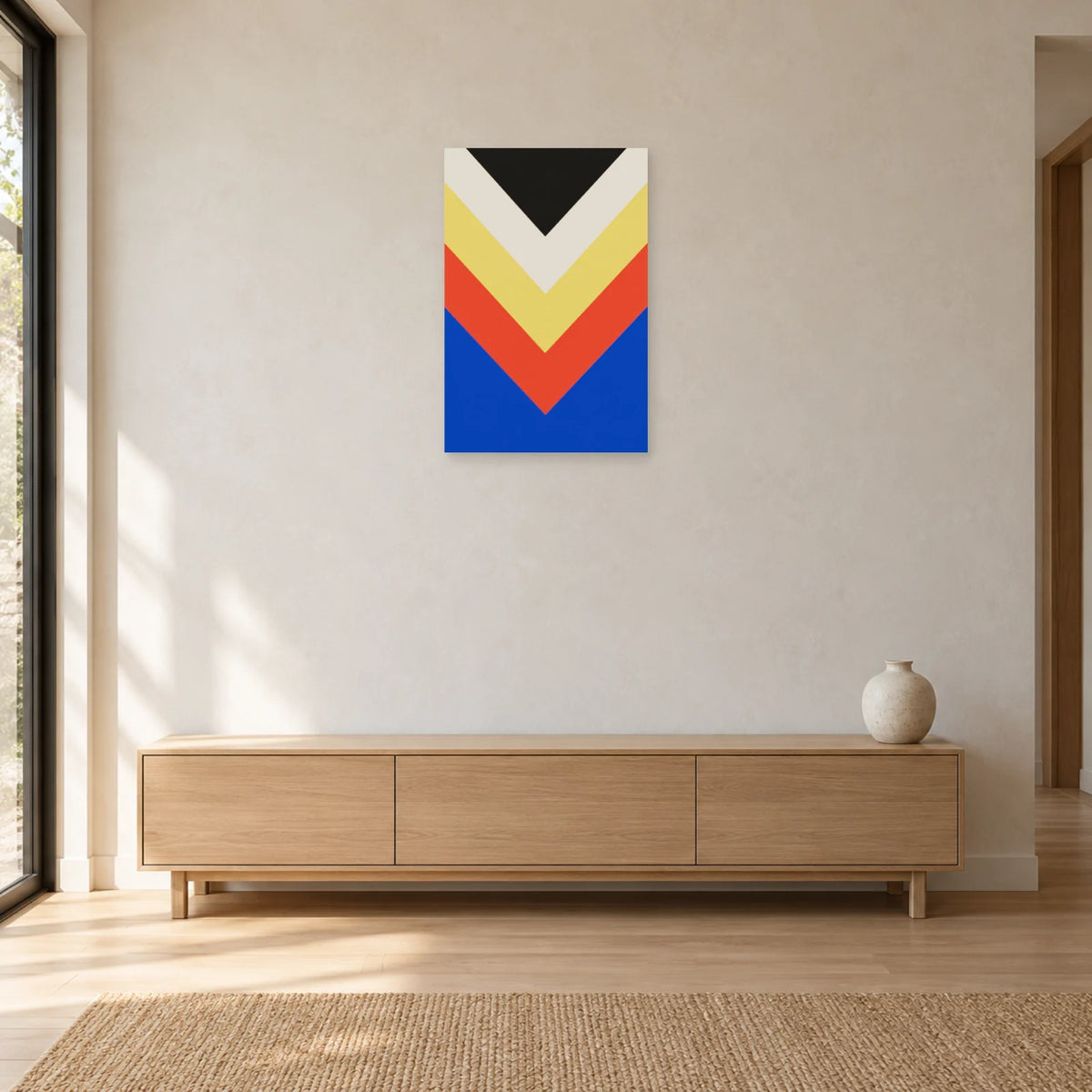 Affiche Chevrons - Cadence dans une entrée ou un couloir - Art Virtuoso