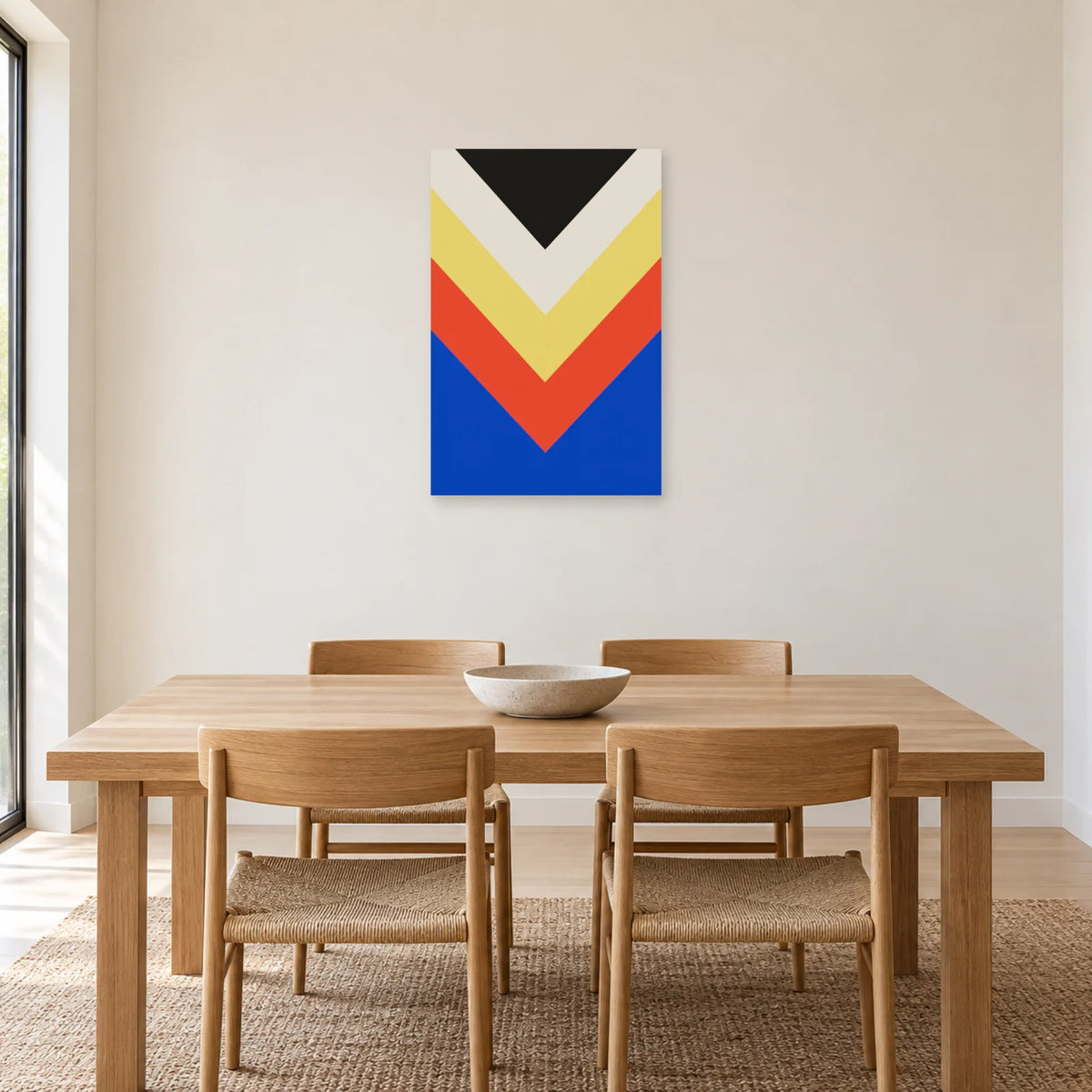 Affiche Chevrons - Cadence dans une salle à manger - Art Virtuoso