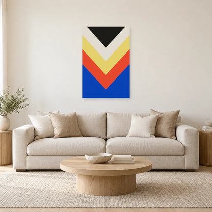 Affiche Chevrons - Cadence dans un salon - Art Virtuoso