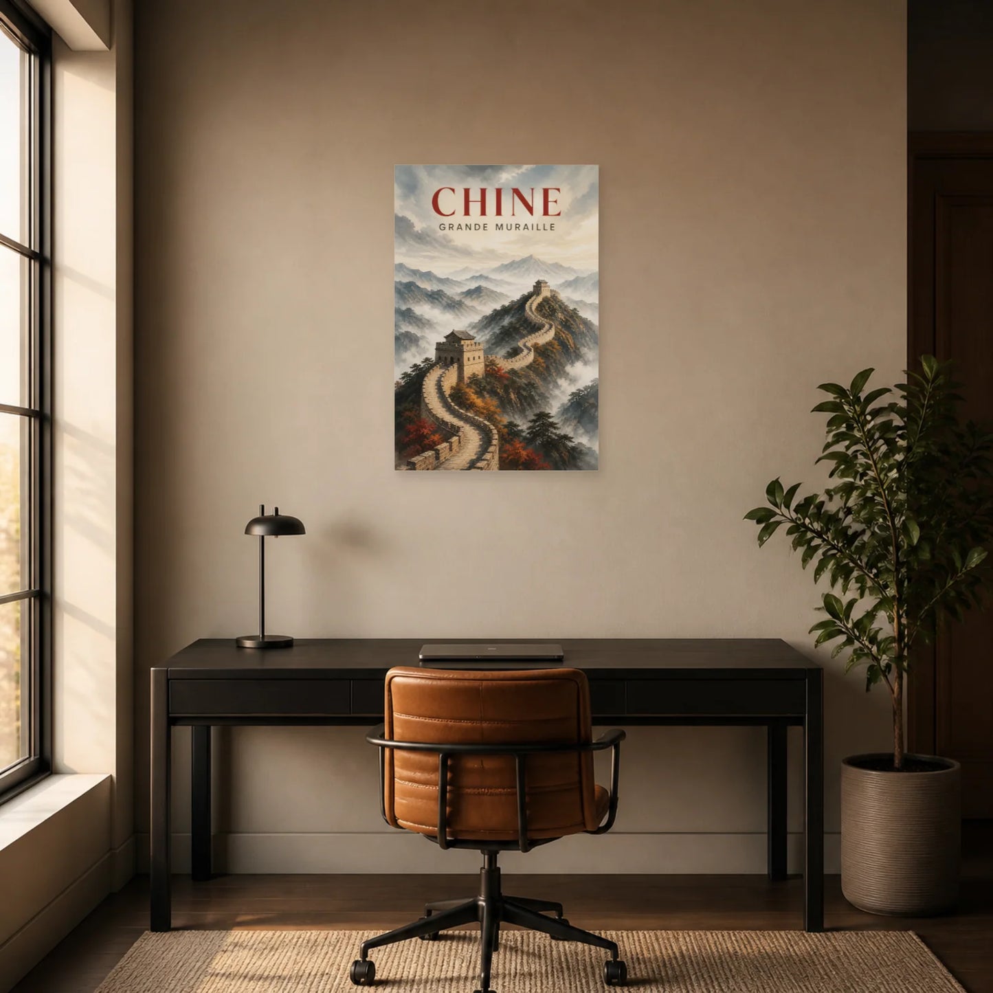 Affiche Chine – Grande Muraille dans un bureau - Art Virtuoso
