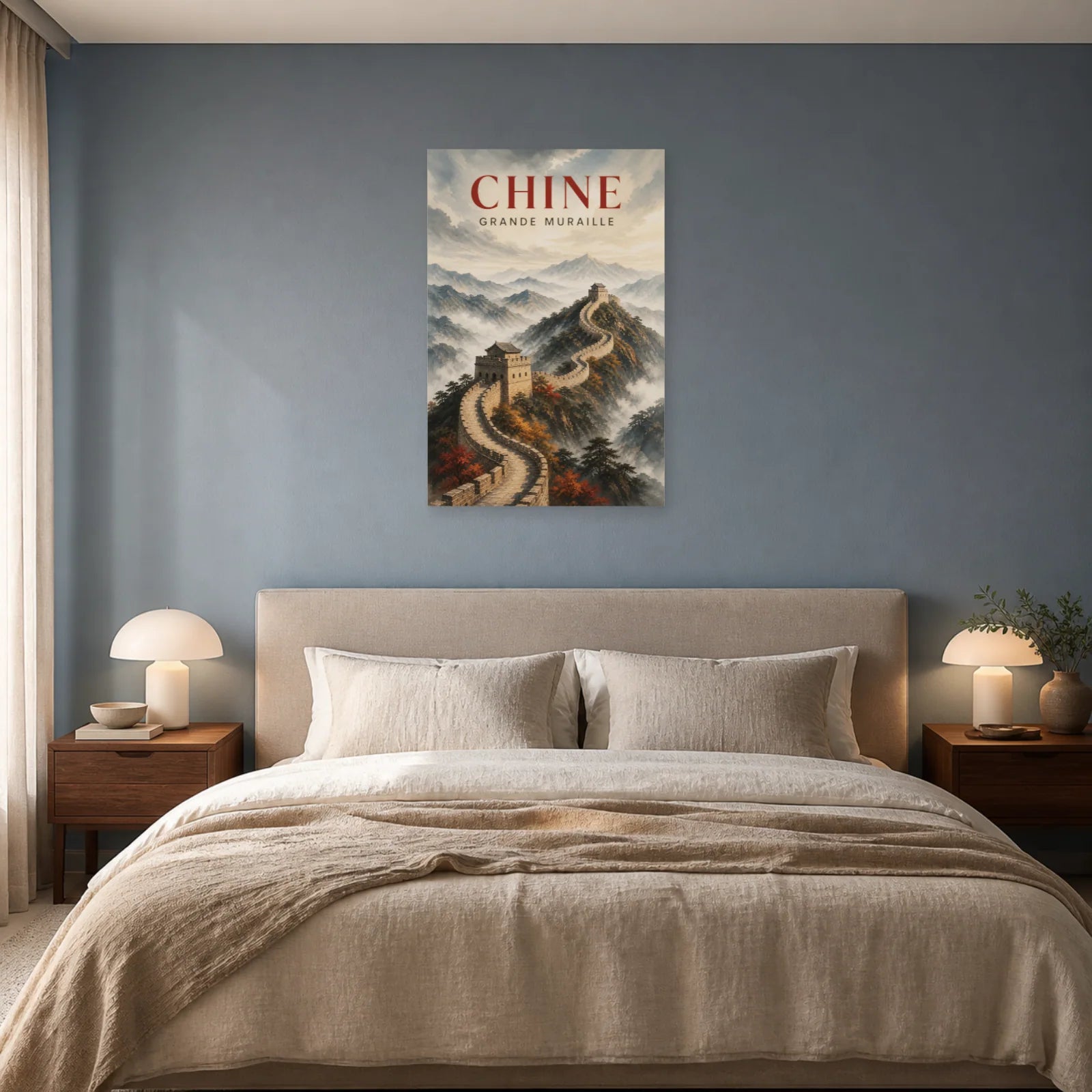Affiche Chine – Grande Muraille dans une chambre - Art Virtuoso