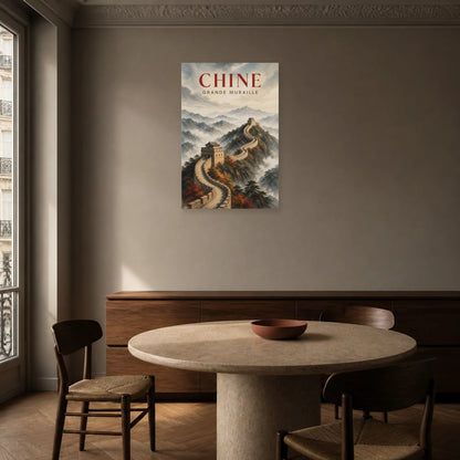 Affiche Chine – Grande Muraille dans une salle à manger - Art Virtuoso