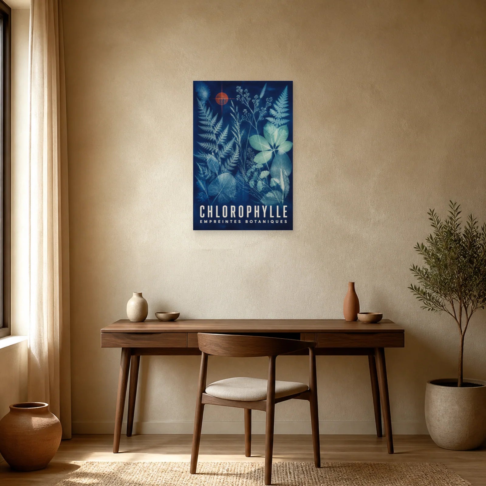 Affiche Chlorophylle – Empreintes Botaniques dans un bureau - Art Virtuoso