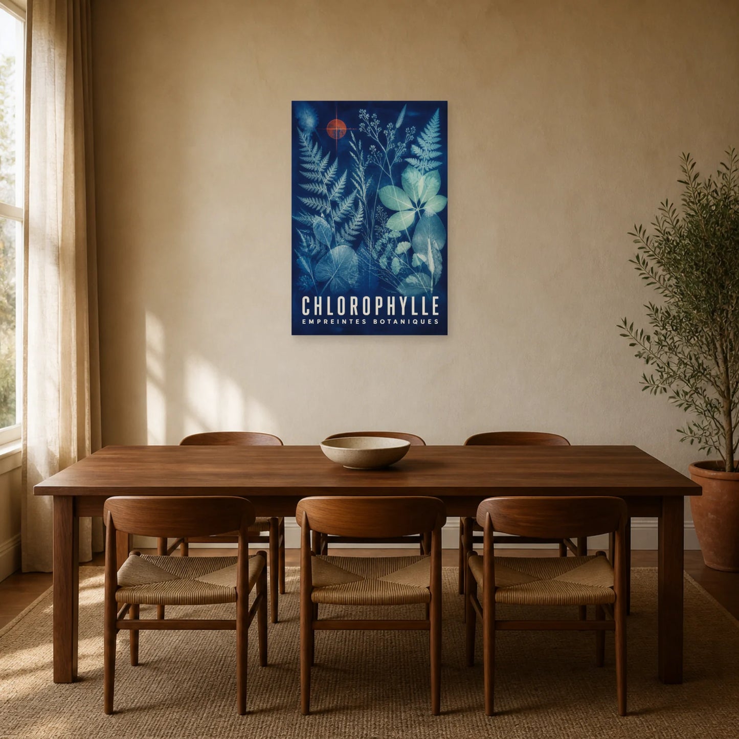 Affiche Chlorophylle – Empreintes Botaniques dans une salle à manger - Art Virtuoso