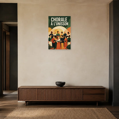 Affiche Chorale - A l unisson dans une entrée ou un couloir - Art Virtuoso