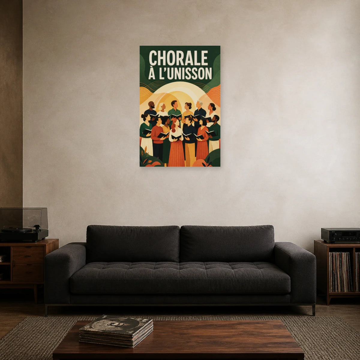 Affiche Chorale - A l unisson dans un salon - Art Virtuoso