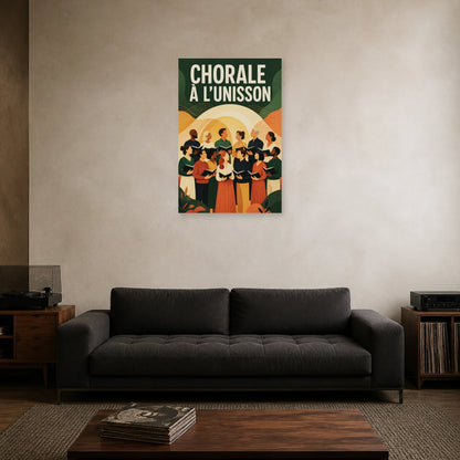Affiche Chorale - A l unisson dans un salon - Art Virtuoso