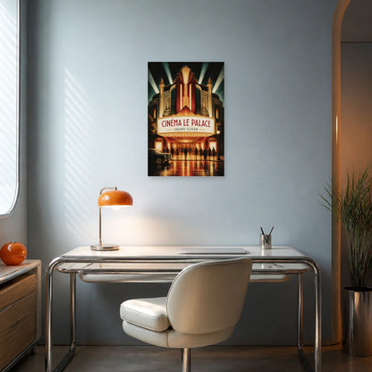 Affiche Cinéma le Palace – Grand Écran dans un bureau - Art Virtuoso