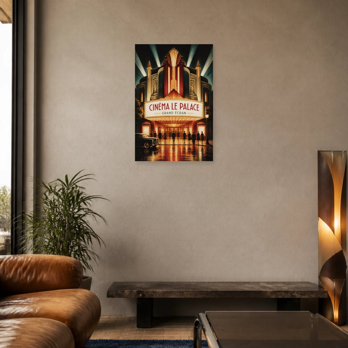 Affiche Cinéma le Palace – Grand Écran dans un salon - Art Virtuoso