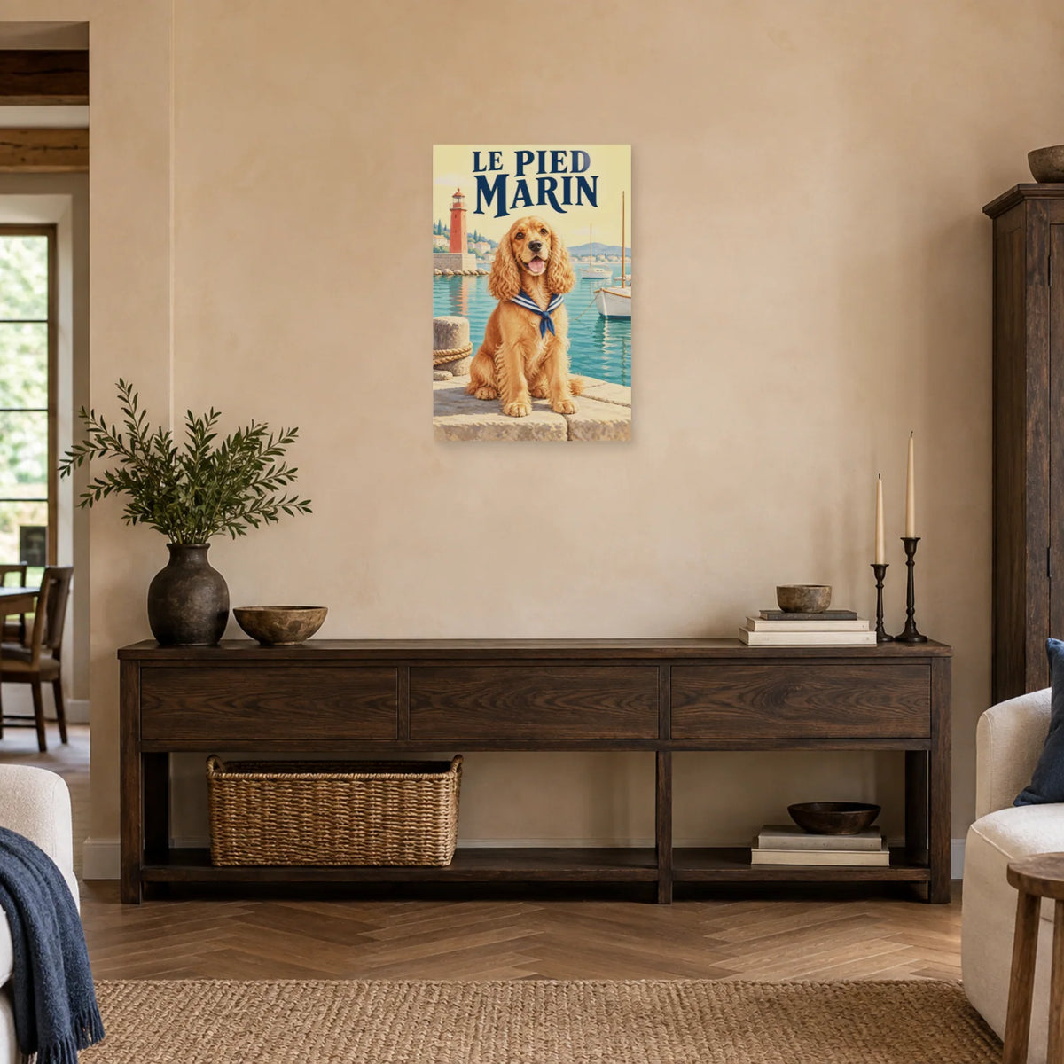 Affiche Cocker - Le pied marin dans une entrée ou un couloir - Art Virtuoso