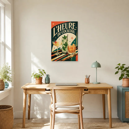 Affiche L'heure du cocktail dans un bureau - Art Virtuoso