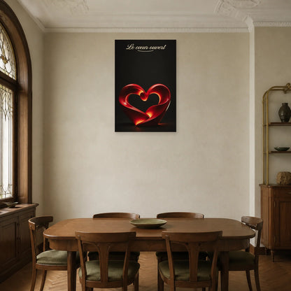 Affiche Le cœur ouvert - Sculpture 3D dans une salle à manger - Art Virtuoso