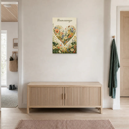 Affiche Cœur sauvage - Herbier romantique dans une entrée ou un couloir - Art Virtuoso