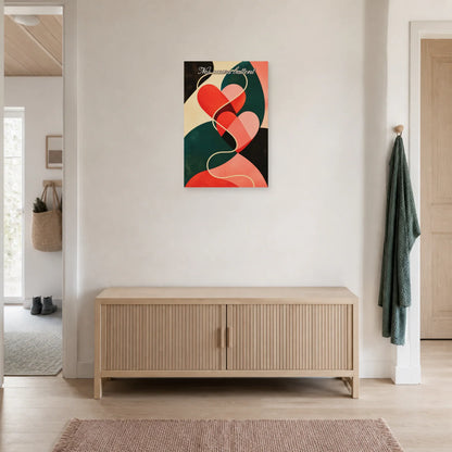 Affiche Nos cœurs battent - Cœur graphique dans une entrée ou un couloir - Art Virtuoso