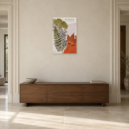 Affiche Collage botanique - Herbier en fragments dans une entrée ou un couloir - Art Virtuoso