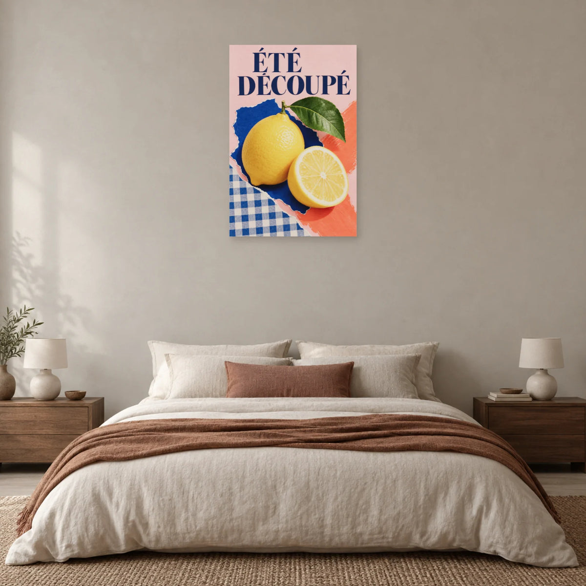 Affiche Collage citron - Été découpé dans une chambre - Art Virtuoso