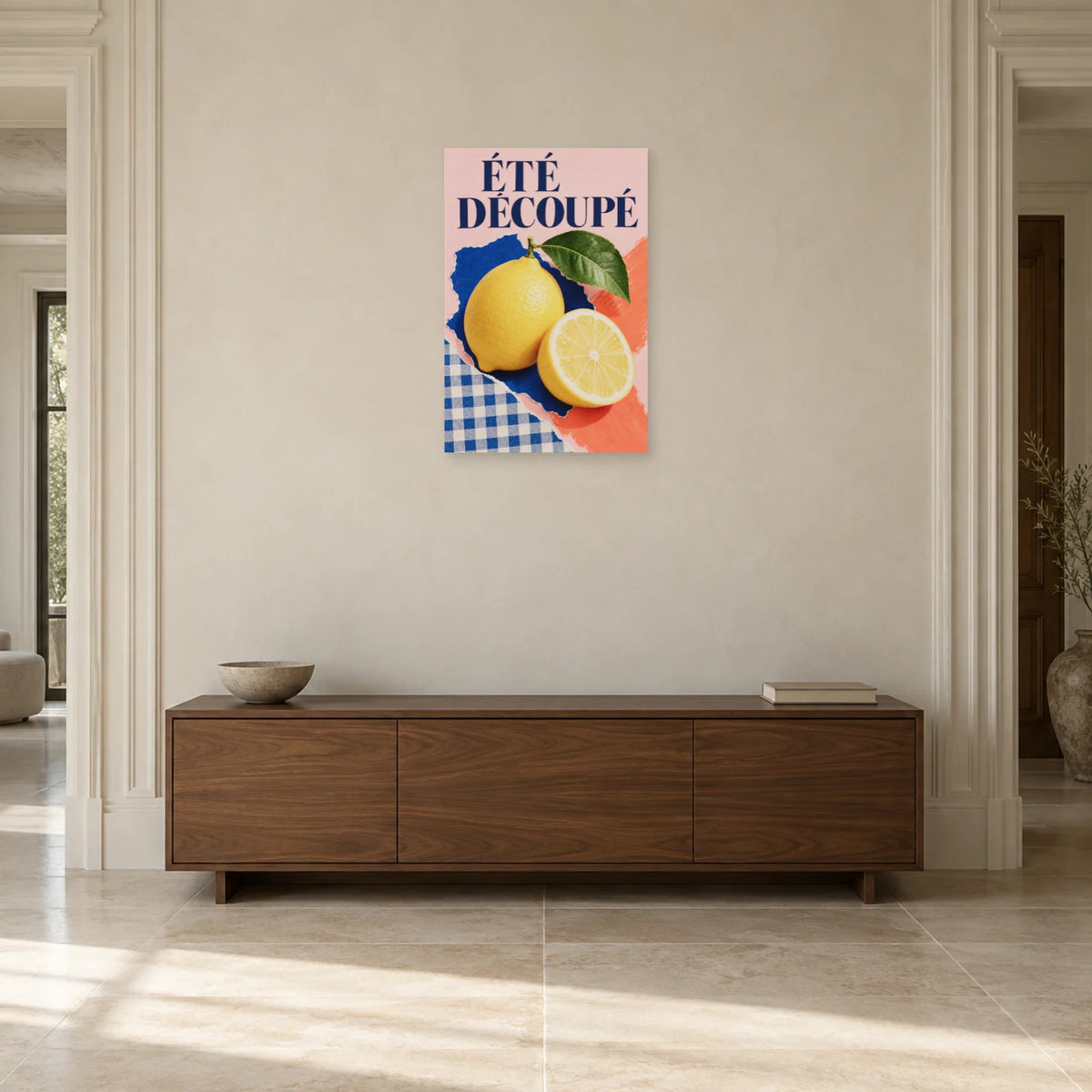 Affiche Collage citron - Été découpé dans une entrée ou un couloir - Art Virtuoso