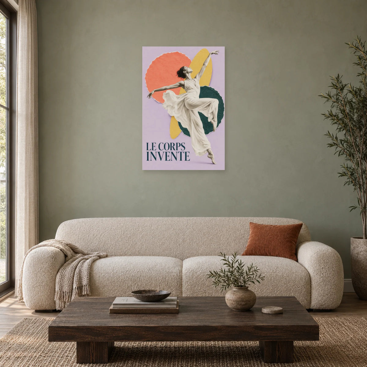 Affiche Collage danse - Le corps invente dans un salon - Art Virtuoso