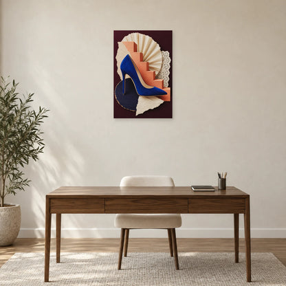 Affiche Collage mode - Lignes singulières dans un bureau - Art Virtuoso