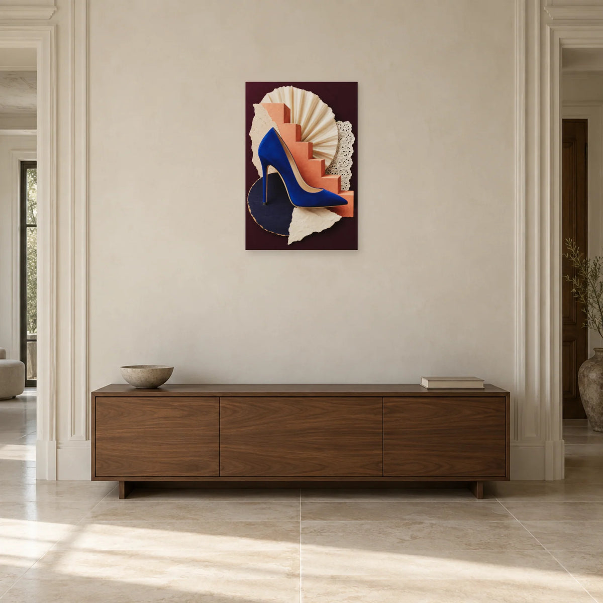 Affiche Collage mode - Lignes singulières dans une entrée ou un couloir - Art Virtuoso