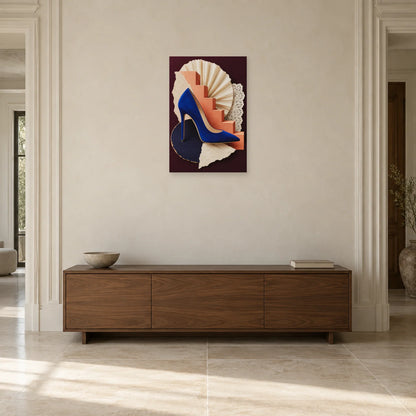 Affiche Collage mode - Lignes singulières dans une entrée ou un couloir - Art Virtuoso