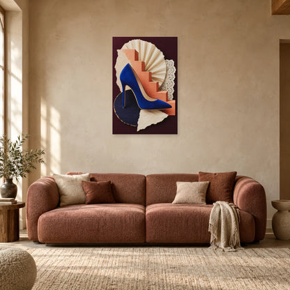 Affiche Collage mode - Lignes singulières dans un salon - Art Virtuoso