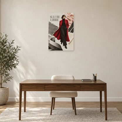 Affiche Collage mode - Allure libre dans un bureau - Art Virtuoso