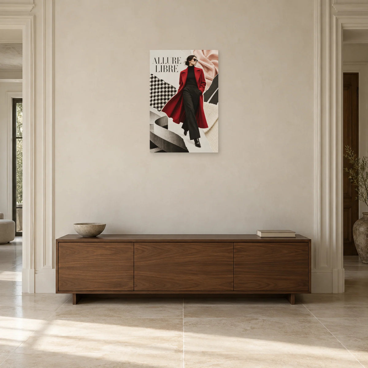 Affiche Collage mode - Allure libre dans une entrée ou un couloir - Art Virtuoso