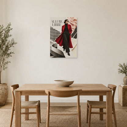 Affiche Collage mode - Allure libre dans une salle à manger - Art Virtuoso