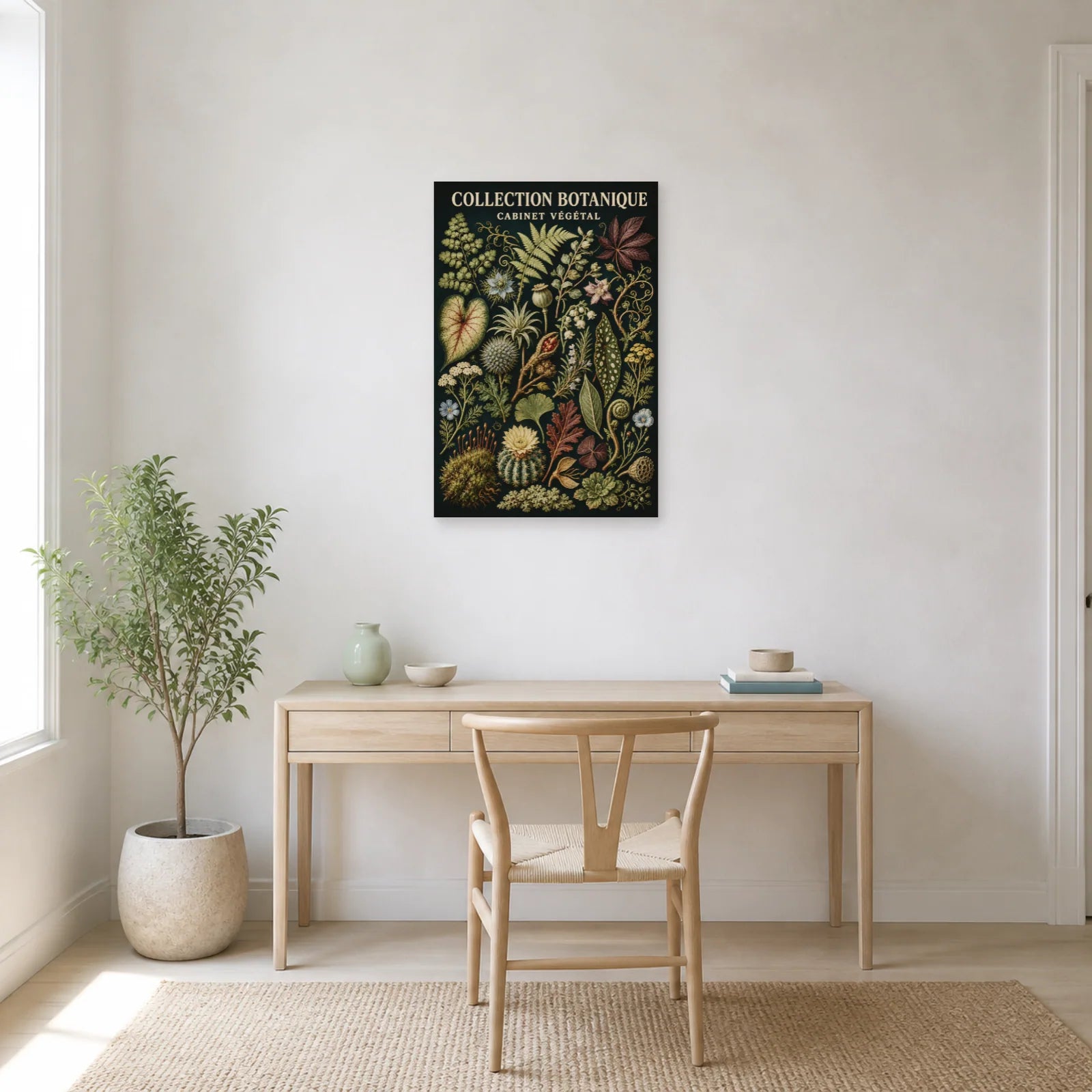 Affiche Collection Botanique – Cabinet Végétal dans un bureau - Art Virtuoso