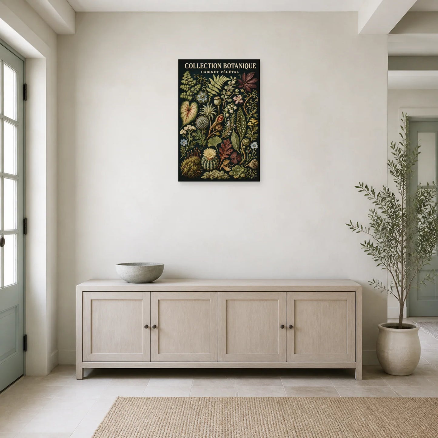 Affiche Collection Botanique – Cabinet Végétal dans une entrée ou un couloir - Art Virtuoso