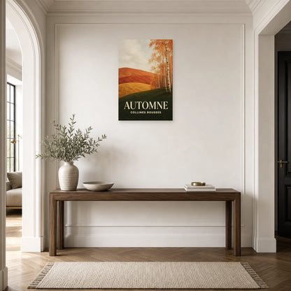 Affiche Automne - Collines rousses dans une entrée ou un couloir - Art Virtuoso