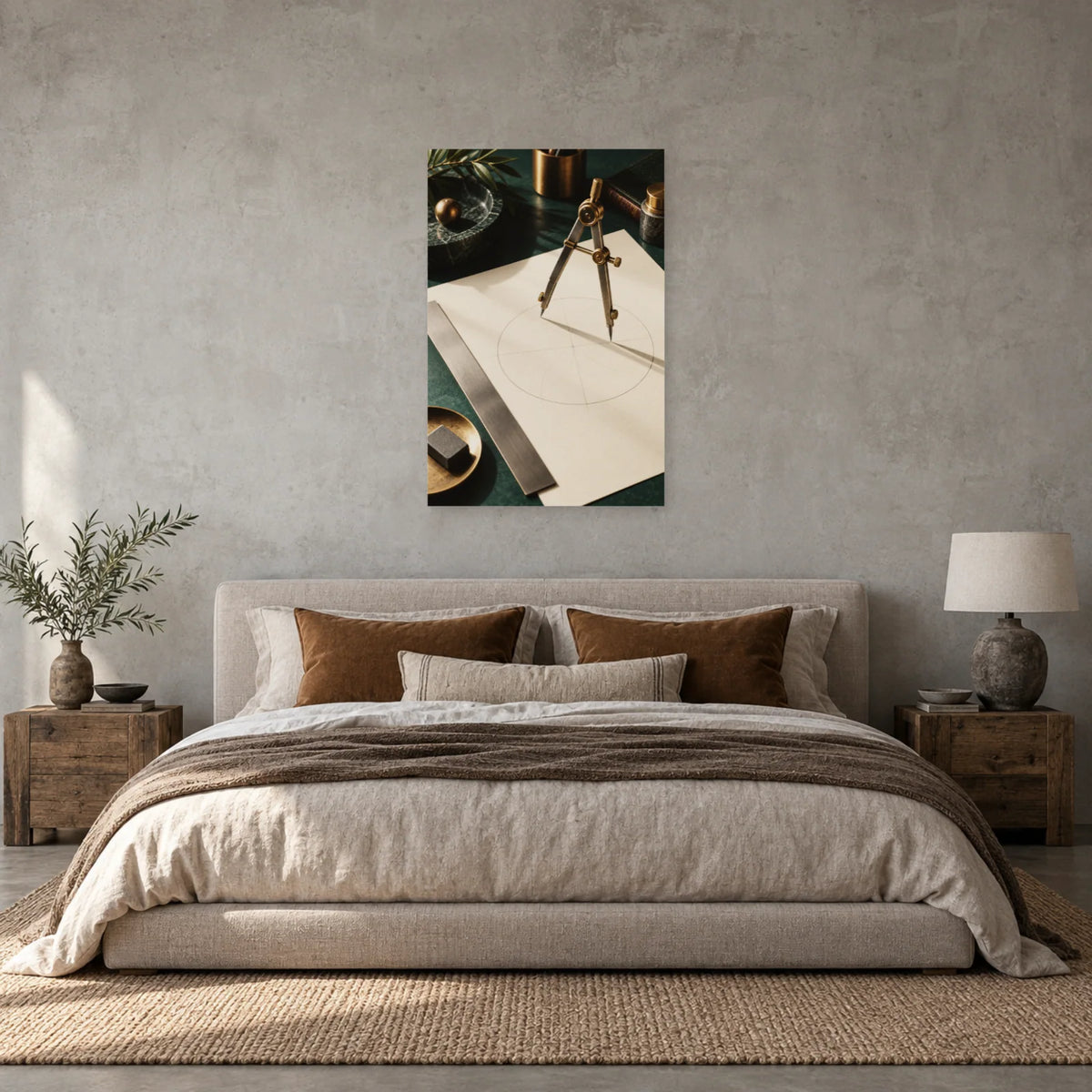 Affiche Compas de dessin - Le tracé dans une chambre - Art Virtuoso