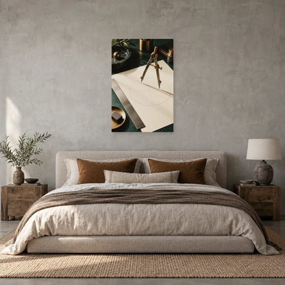 Affiche Compas de dessin - Le tracé dans une chambre - Art Virtuoso