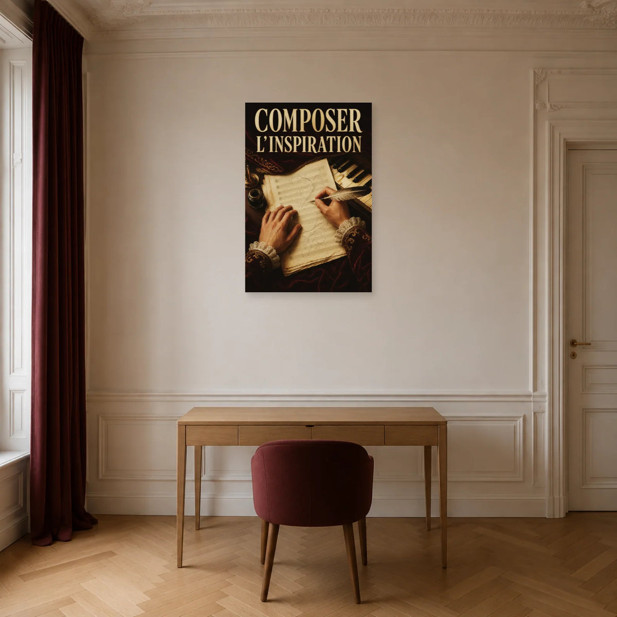 Affiche Composer - L inspiration dans un bureau - Art Virtuoso