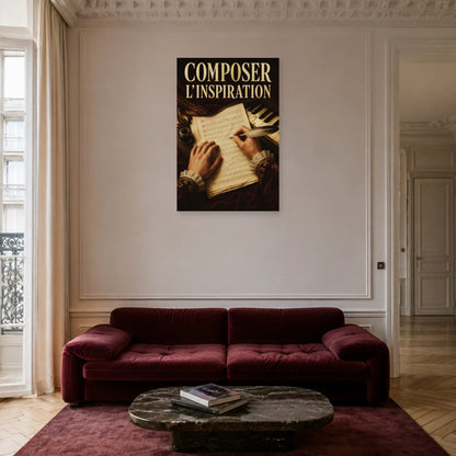 Affiche Composer - L inspiration dans un salon - Art Virtuoso