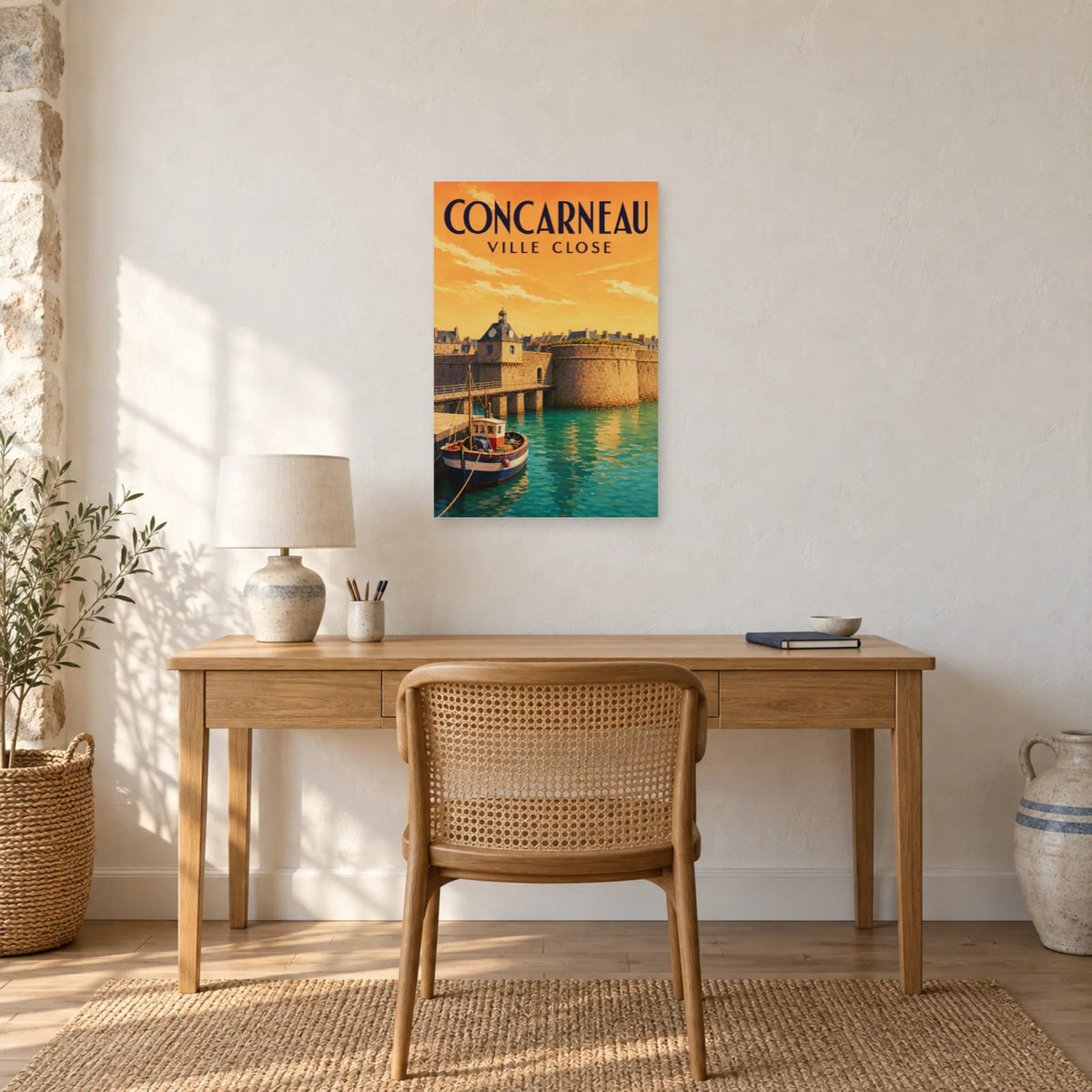 Affiche Concarneau - Ville Close dans un bureau - Art Virtuoso