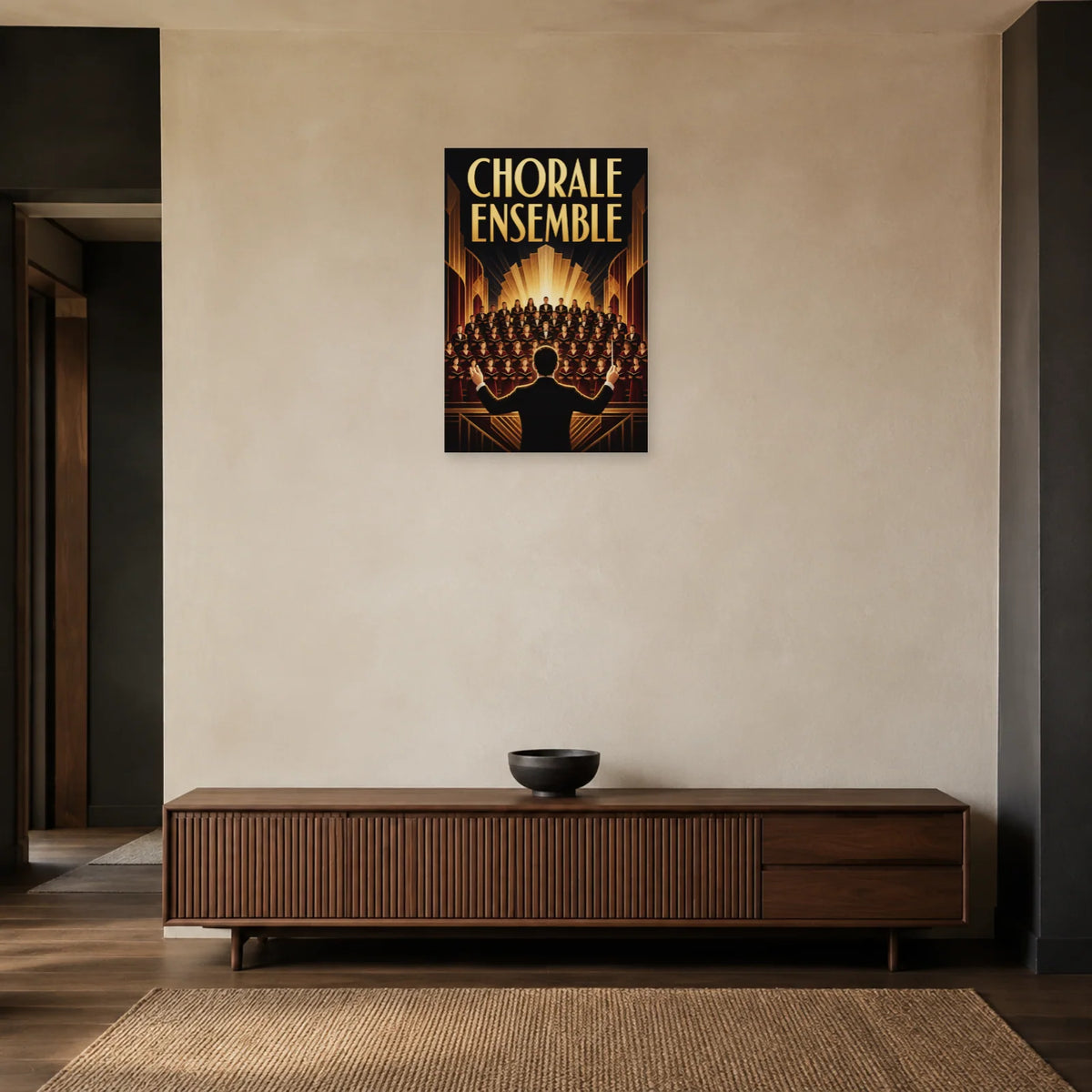 Affiche Concert chorale - Ensemble dans une entrée ou un couloir - Art Virtuoso